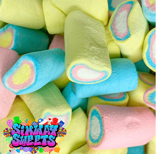 Multicoloured Mallow Tubes - Vanilla Flavour