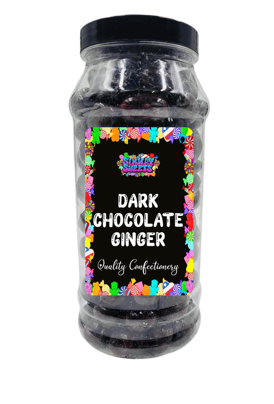 Dark Chocolate Ginger Retro Sweets Gift Jar - 730g