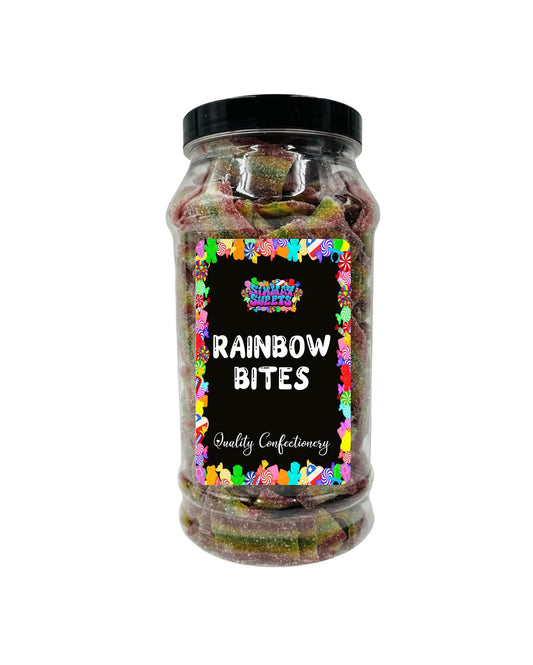 Fizzy Rainbow Belts Bites Retro Sweets Gift Jar - 615g