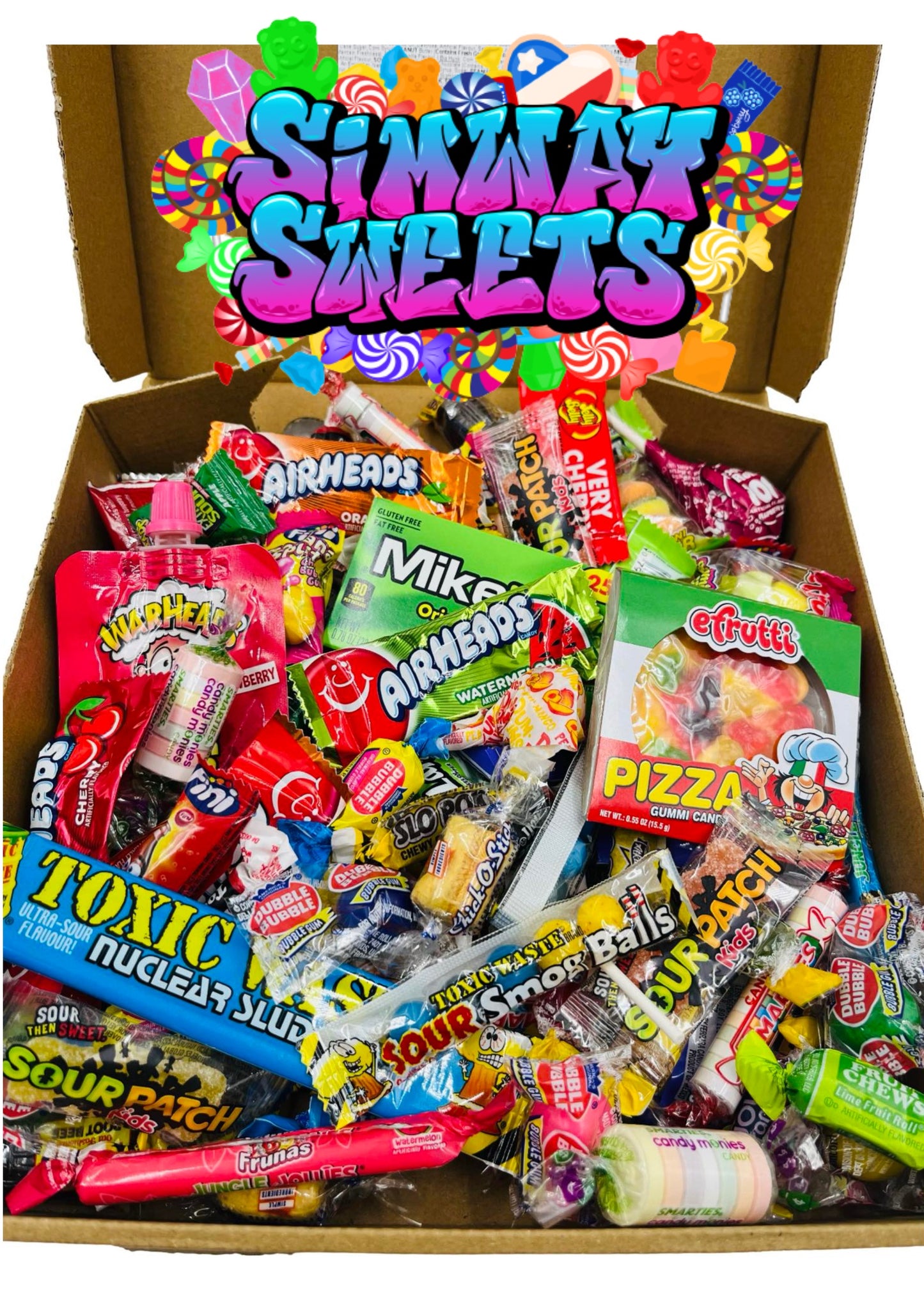 American Sweet Box Candy Hamper 100 Piece Large Gift