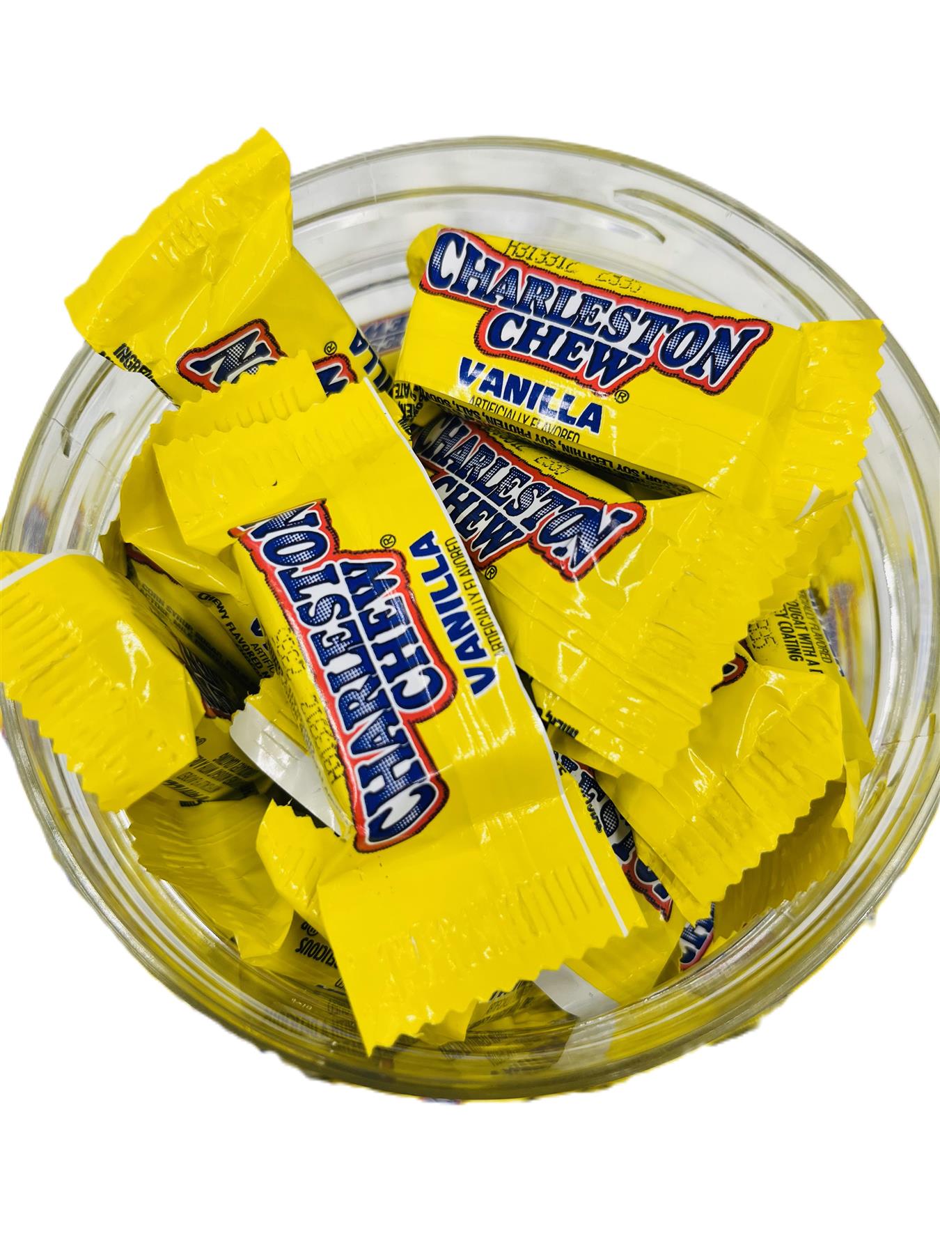 Simway Sweets Jar 560g - Charleston Chews Vanilla Minis - Individually Wrapped American Sweets - Approximately 60 Pieces