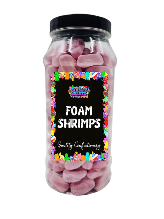 Foam Shrimps Retro Sweets Gift Jar - 360g