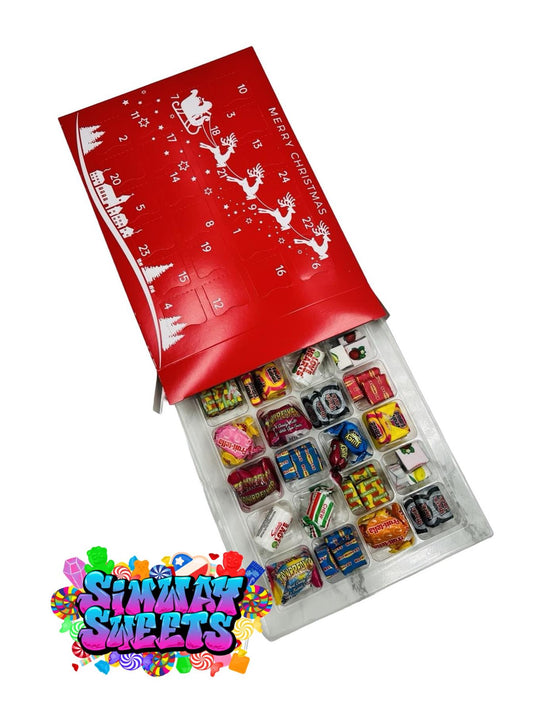 Simway Sweets Christmas Advent Calendar Retro Sweets Selection 2024 Xmas Countdown