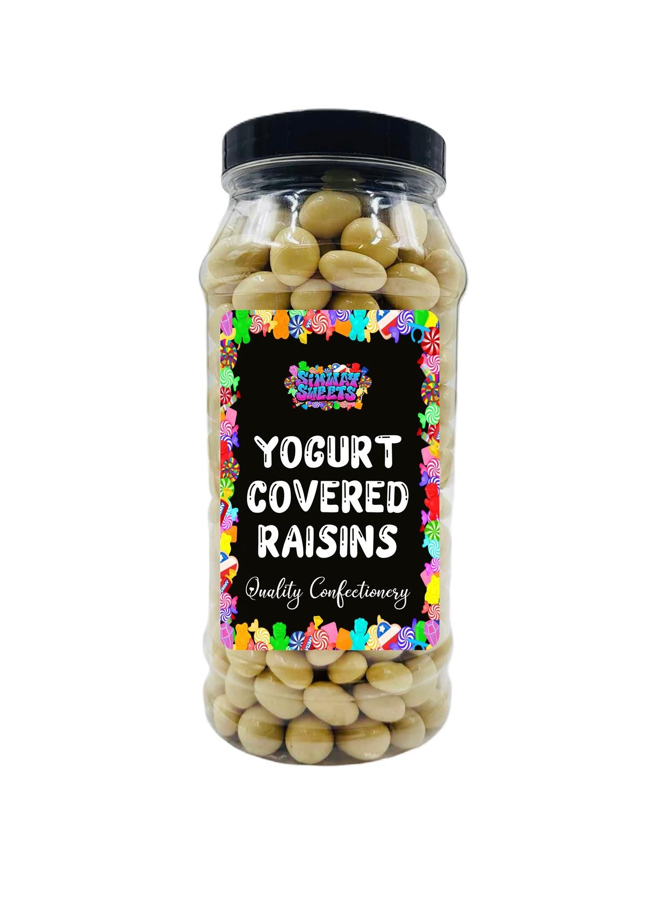 Yogurt Covered Raisins Retro Sweets Gift Jar - 725g