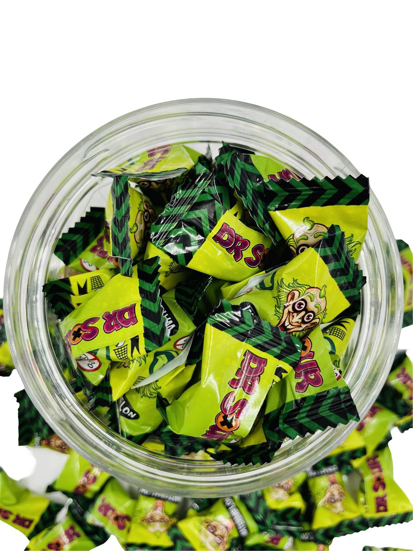 Simway Sweets Jar 385g - Dr Sour Watermelon Blasts - Individually Wrapped Sweets - Approximately 80 Pieces