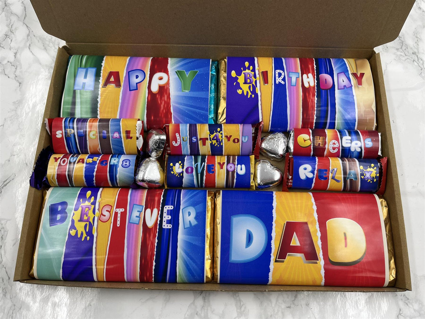 Fun Novelty Birthday Chocolate Wrapper Gift Box - Dad