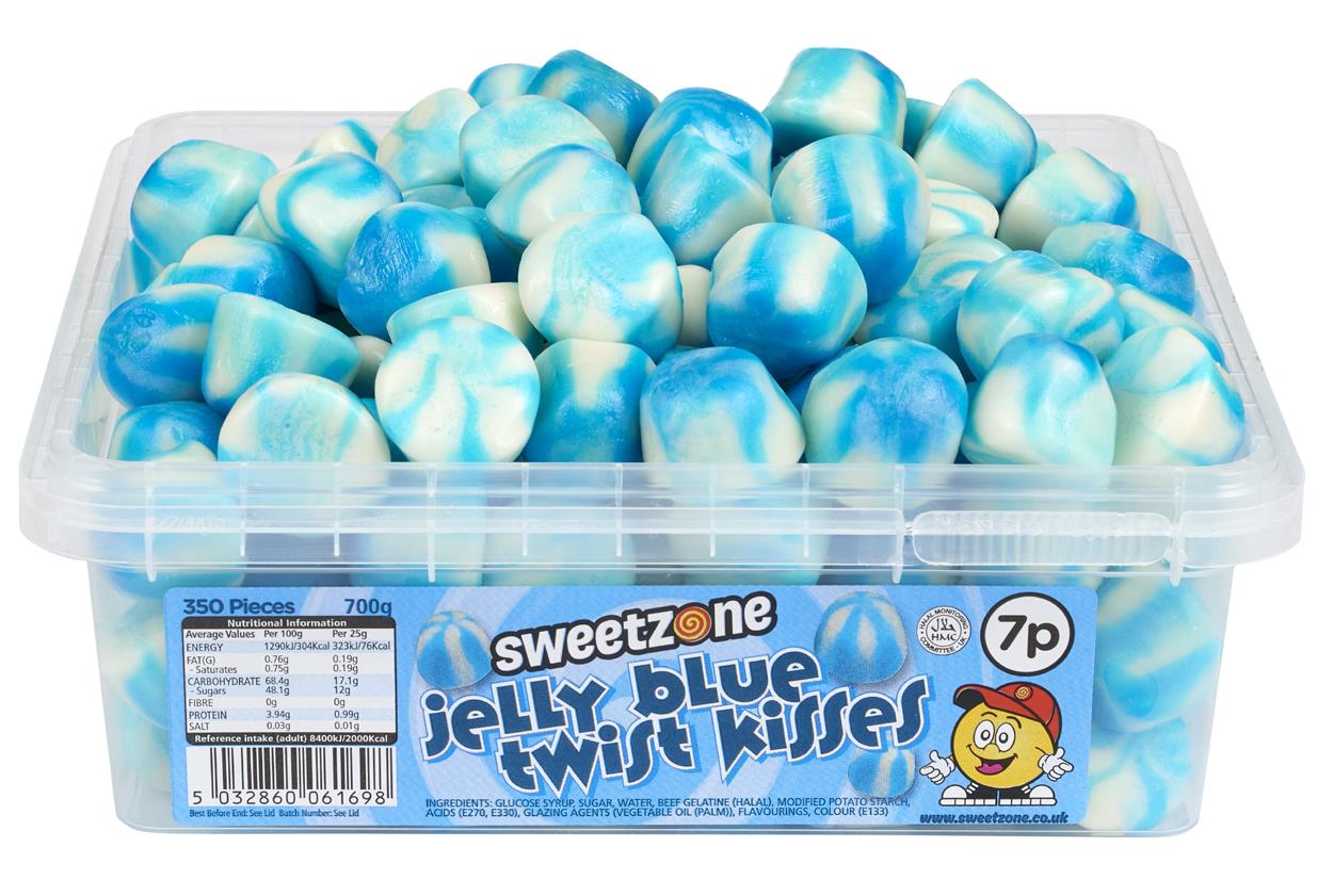 Blue Twist Kisses 700g Tub