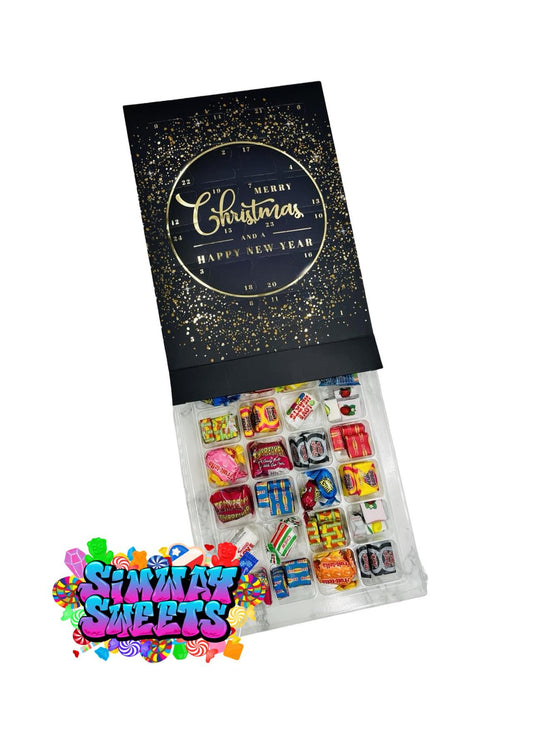 Simway Sweets Christmas Advent Calendar Retro Sweets Selection 2024 Xmas Countdown