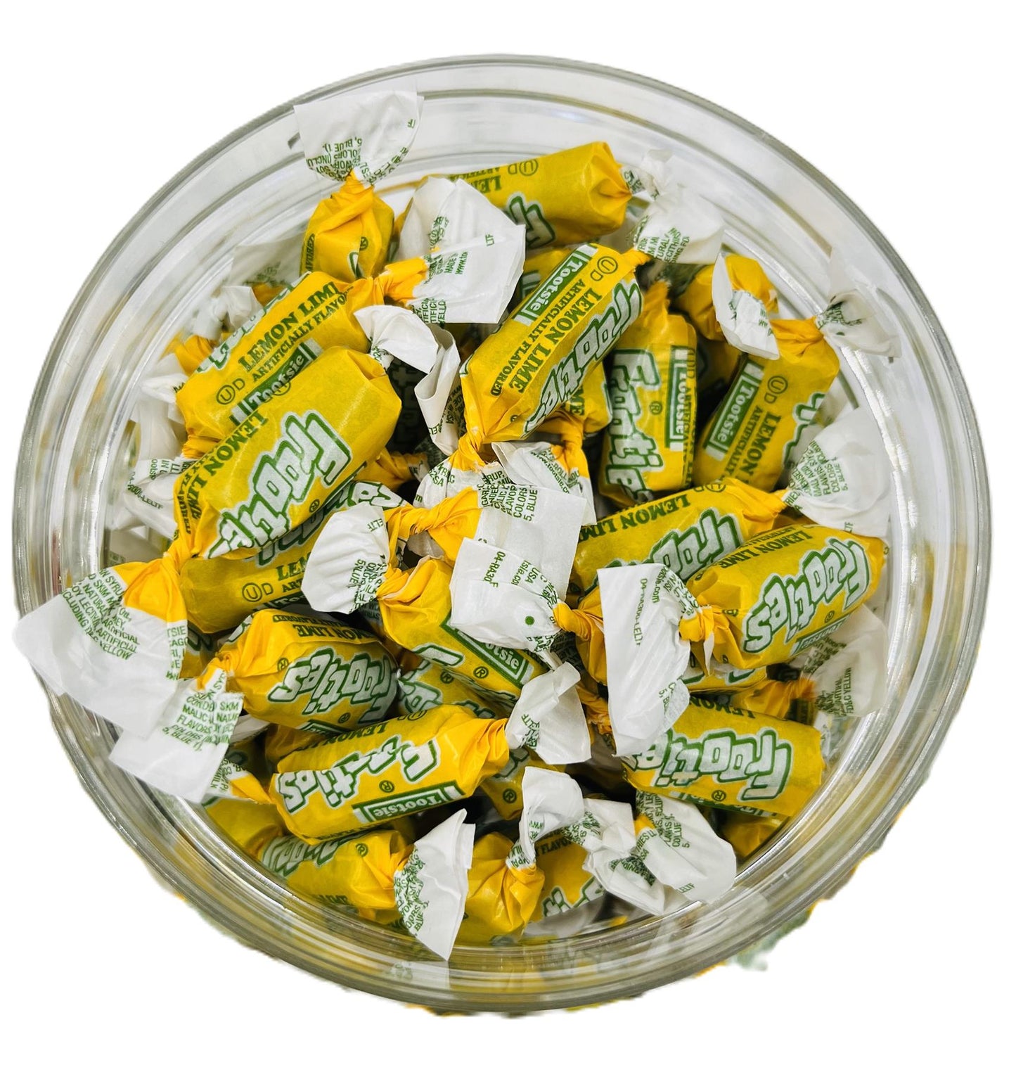 Simway Sweets Jar 680g - Tootsie Frooties Lemon & Lime Flavour - Individually Wrapped American Sweets - Approximately 180 Pieces