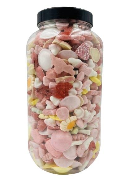 Simway Sweets Pretty In Pink Mix Sweet Gift Huge Mega 3KG Candy Jar