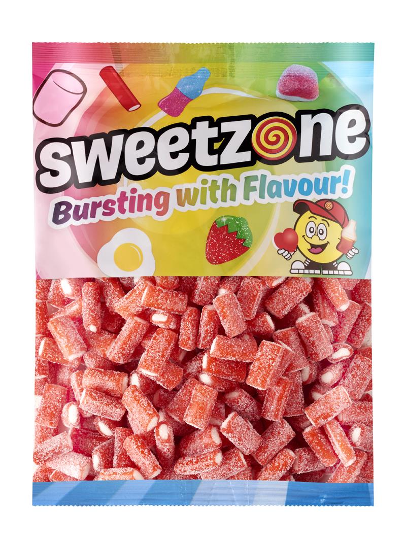 Fizzy Strawberry Pencil Bites 1kg Bag