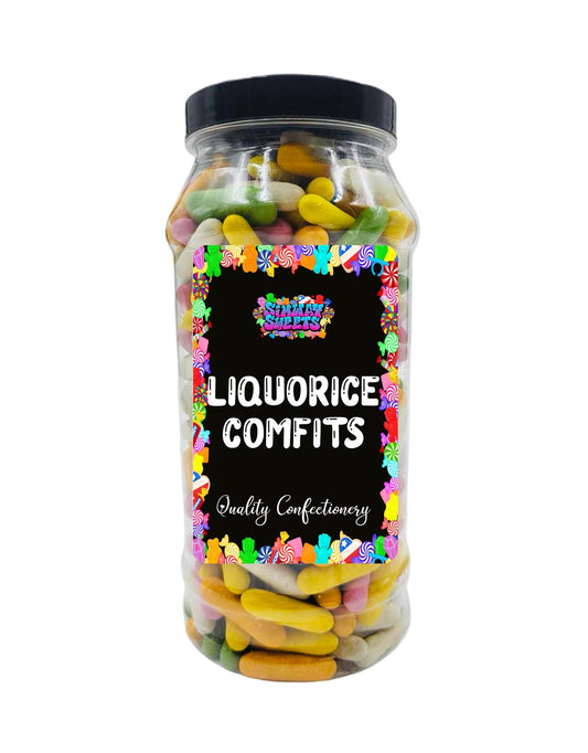 Liquorice Comfit Torpedoes Sweets Gift Jar - 785g