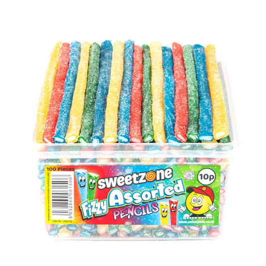 Fizzy Assorted Pencils Tub 100 x Pieces