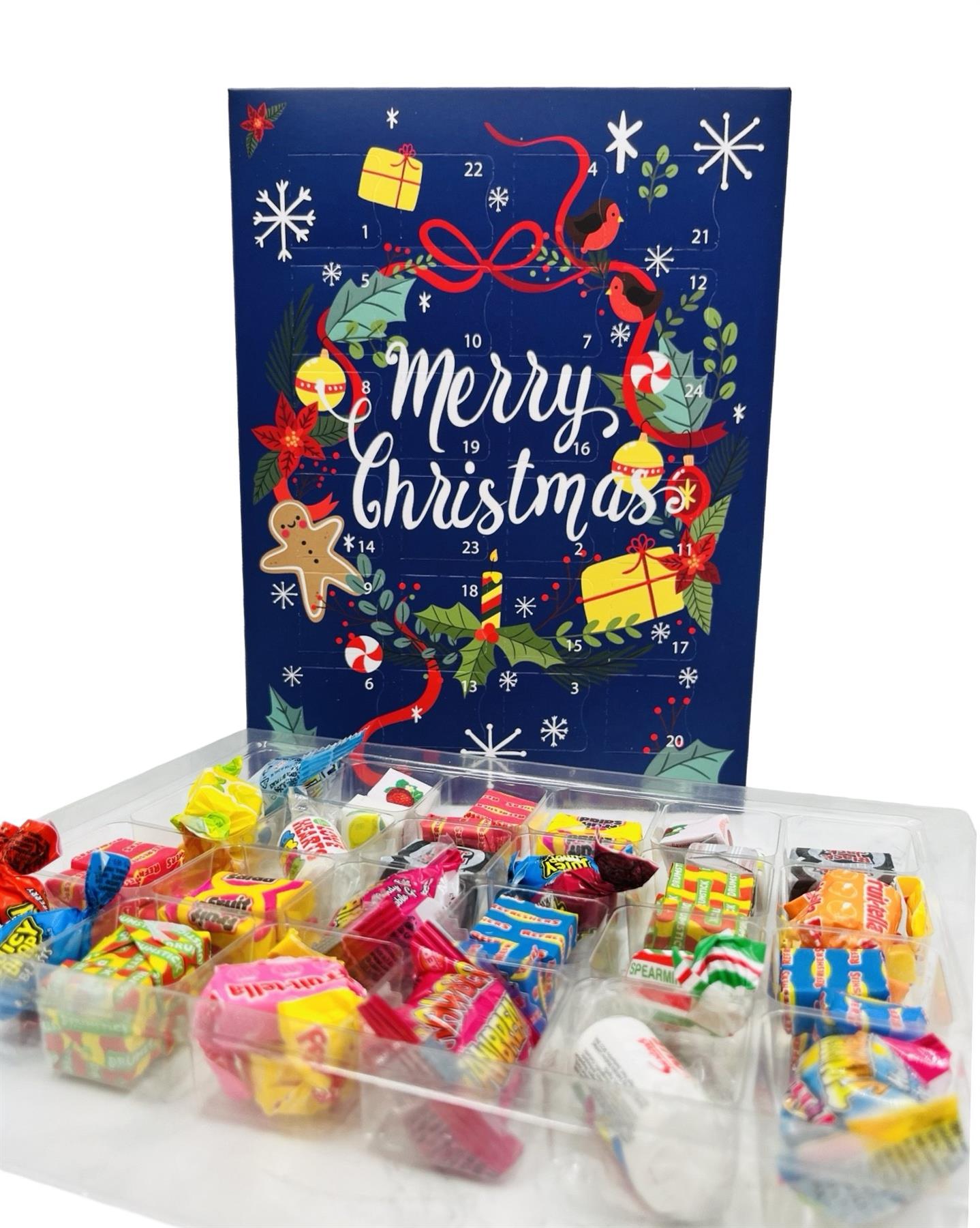 Simway Sweets Christmas Advent Calendar Retro Sweets Selection 2024 Xmas Countdown