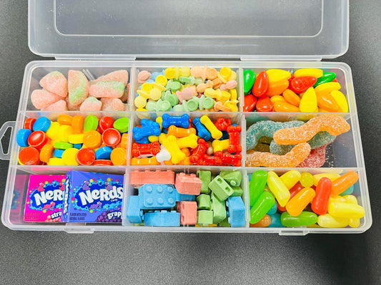 Prefilled Kids American Snack Pick N Mix Sweet Travel Movie Box Snackle Tray