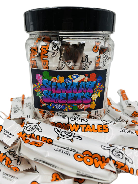 Simway Sweets Jar 560g - Cow Tales - Individually Wrapped American Sweets - Approximately 40 Pieces