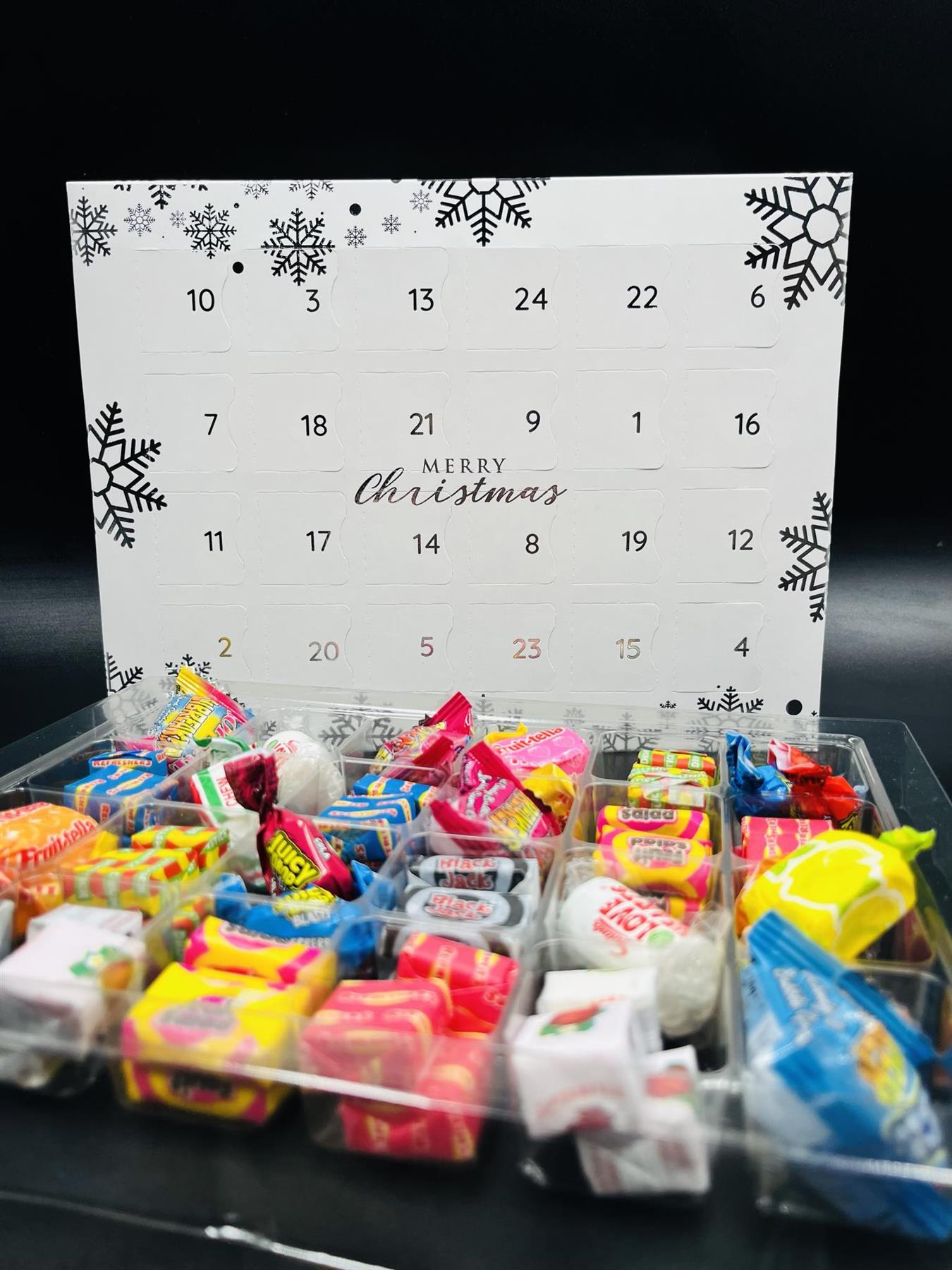 Simway Sweets Christmas Advent Calendar Retro Sweets Selection 2024 Xmas Countdown