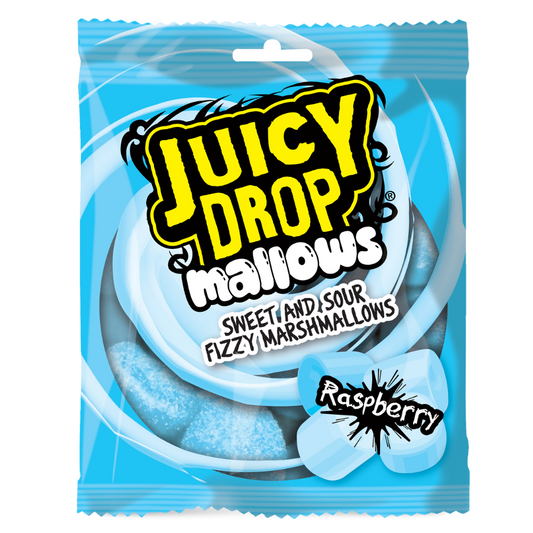 Juicy Drop Mallows - Raspberry Flavour 100g