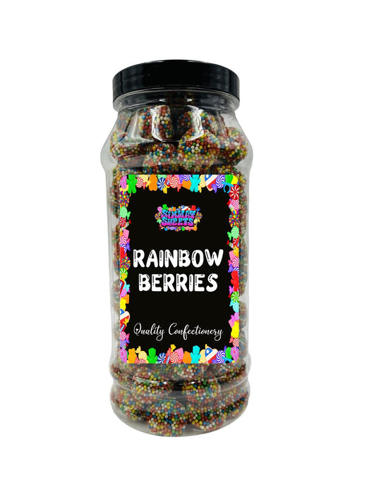 Rainbow Berries Gummy Retro Sweets Gift Jar - 710g