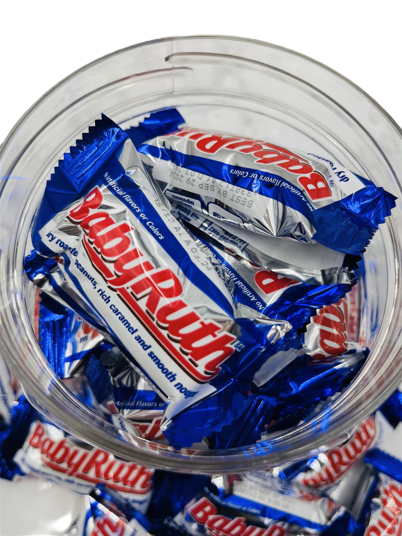 Simway Sweets Jar 470g - Baby Ruth Fun Size Chocolates - Individually Wrapped American Chocolate - Approximately 20 Pieces