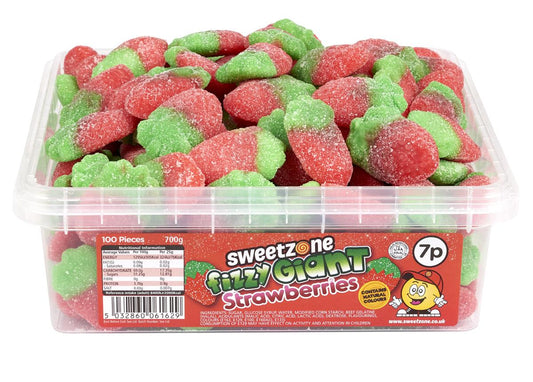 Fizzy Giant Strawberries 700g Tub