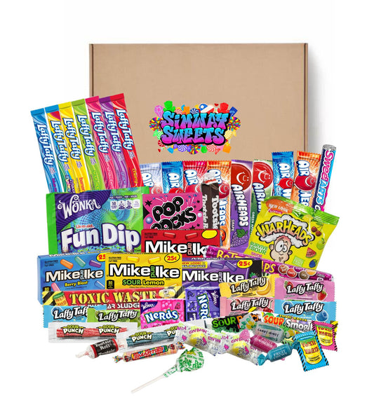 American Sweets Candy Box Gift Personalised USA Candies 50 Items