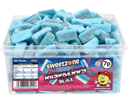 Blue Raspberry Slices 800g Tub