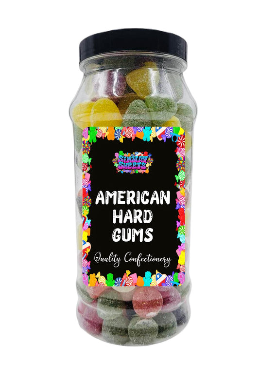 American Hard Gums Retro Fruit Flavour Sweets Gift Jar - 790g