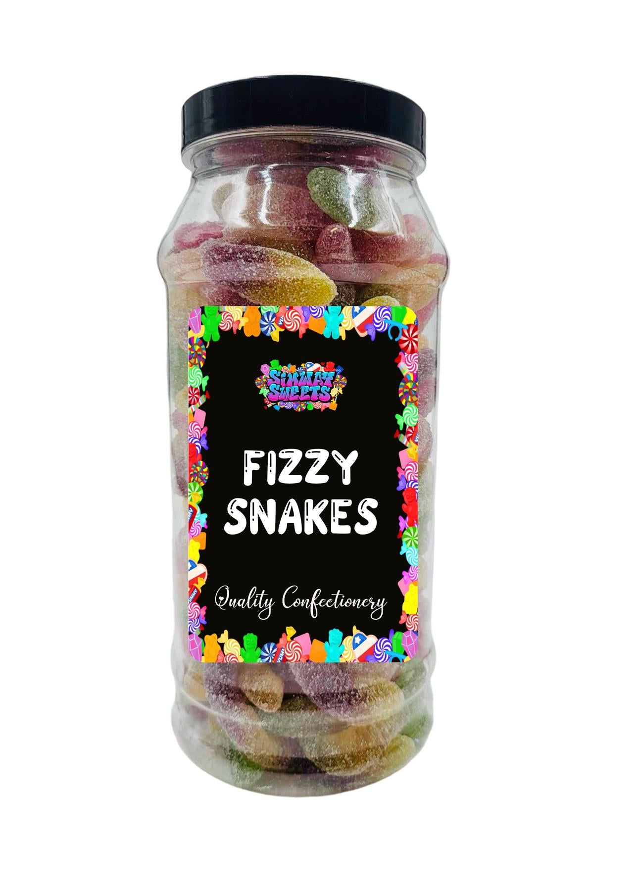 Fizzy Snakes Retro Sweets Gift Jar - 700g