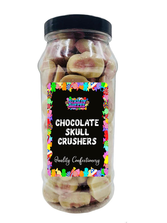 Skull Crusher Chocolate Shapes Retro Sweets Gift Jar - 685g