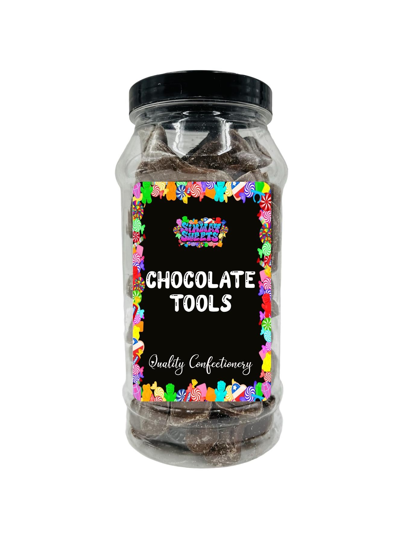 Milk Chocolate Tools Shapes Retro Sweets Gift Jar - 520g