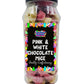 Pink & White Chocolate Mice Retro Sweets Gift Jar - 585g