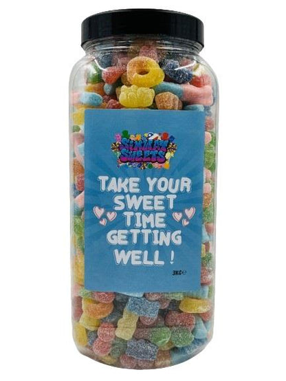 Simway Sweets 'Get Well Soon' Mix Sweet Gift Huge Mega 3KG Candy Jar - Pick Your Mix!