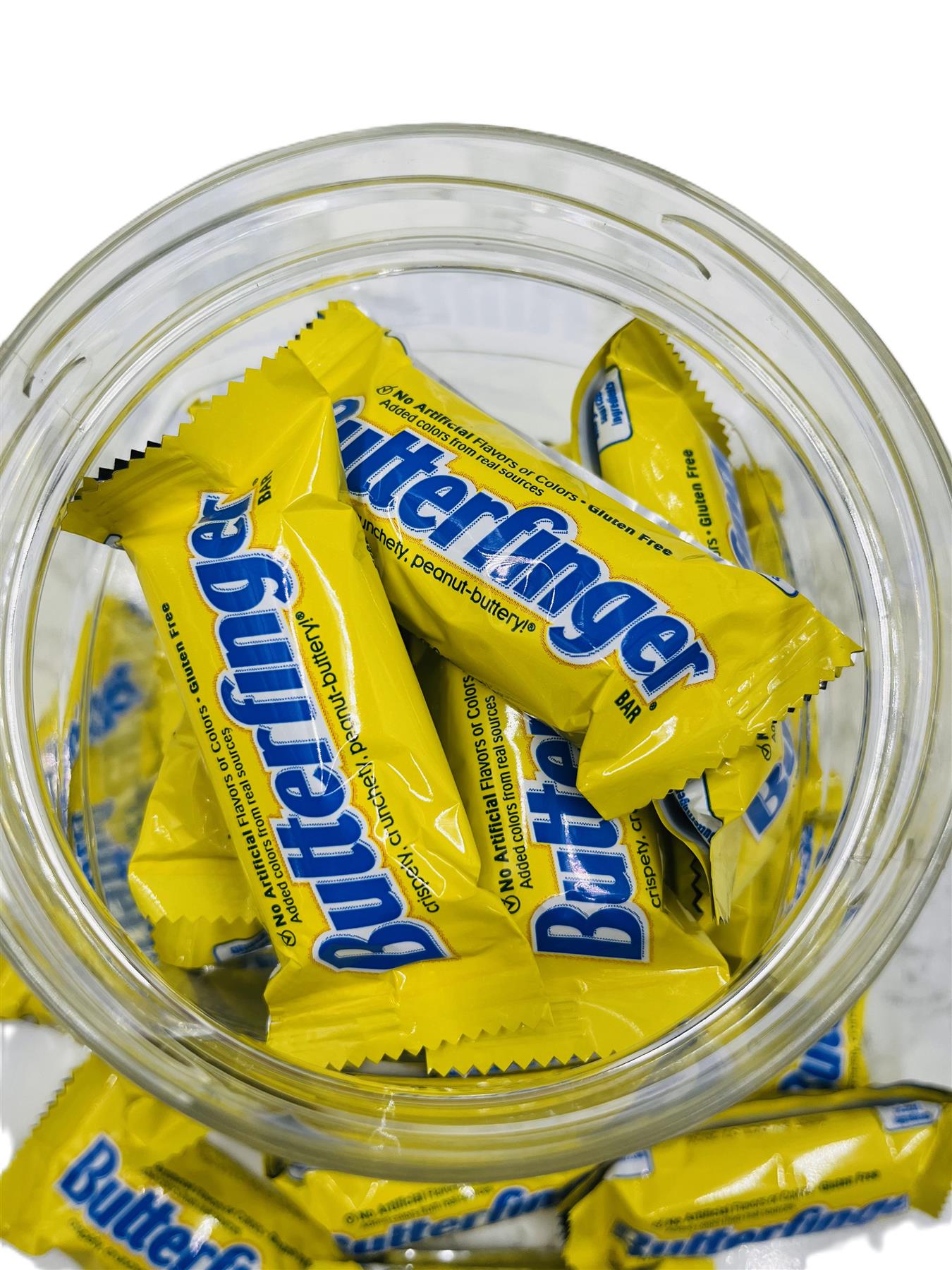 Simway Sweets Jar 490g - Butterfinger Fun Size Chocolates - Individually Wrapped American Chocolate - Approximately 20 Pieces