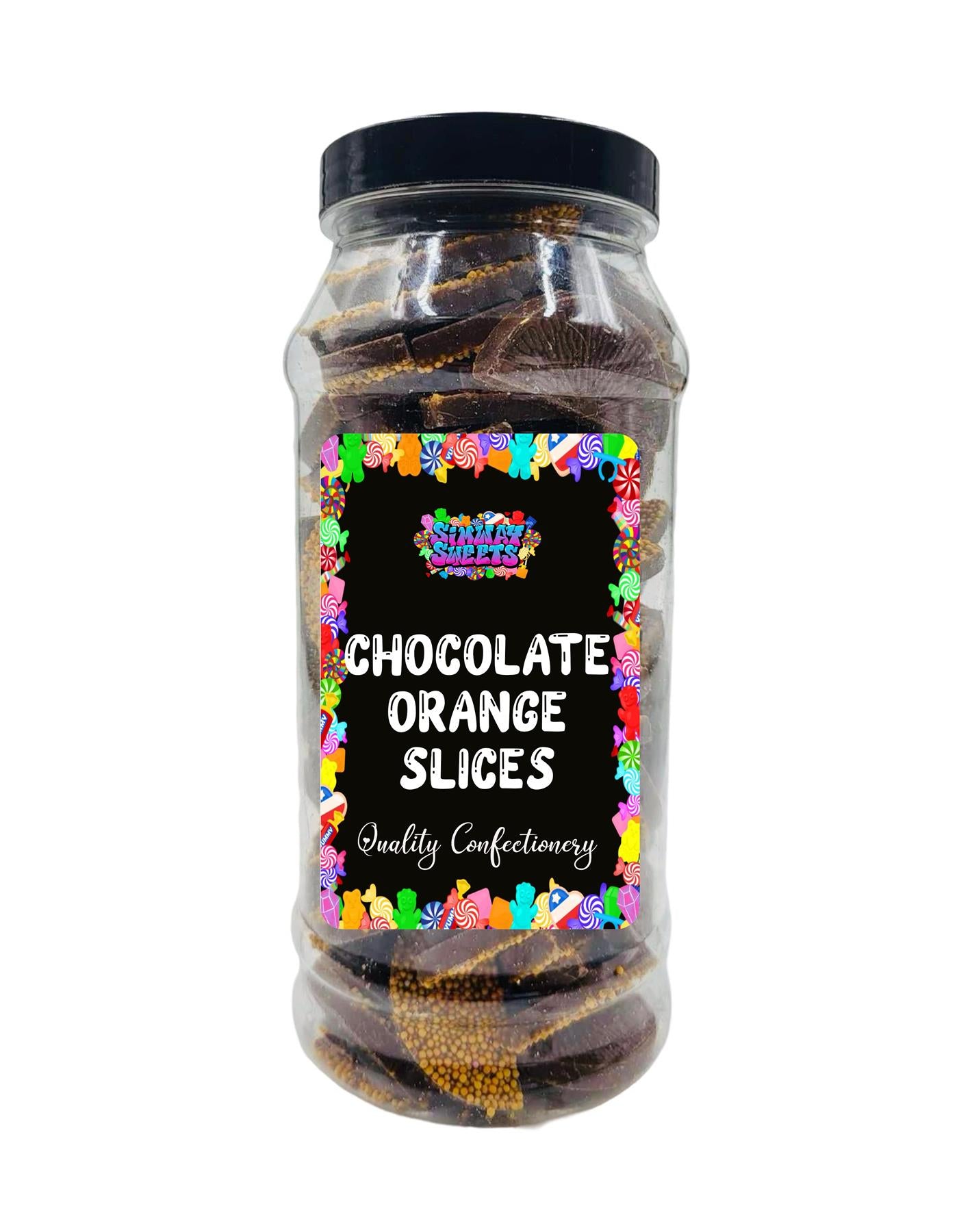 Milk Chocolate Orange Jazzies Jazzles Slices Retro Sweets Gift Jar - 600g
