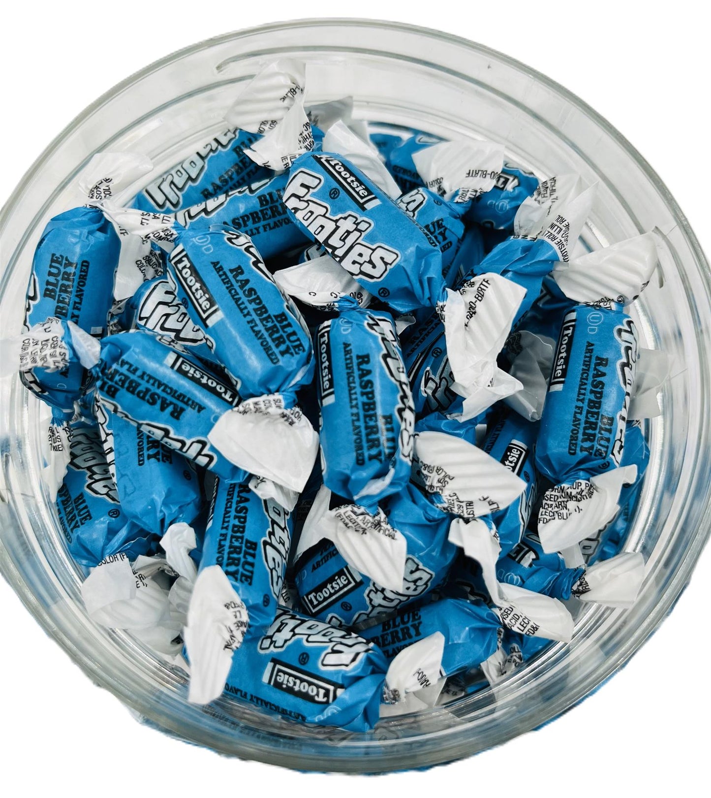 Simway Sweets Jar 680g - Tootsie Frooties Blue Raspberry Flavour - Individually Wrapped American Sweets - Approximately 180 Pieces