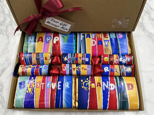 Fun Fathers Day Novelty Chocolate Wrapper Gift Box - Grandad