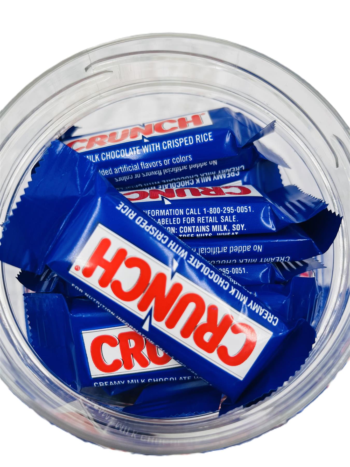 Simway Sweets Jar 555g - Crunch Fun Size Chocolates - Individually Wrapped American Chocolate - Approximately 35 Pieces