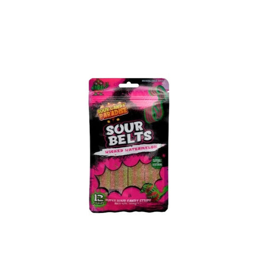 Wicked Watermelon Sour Belts - 100g