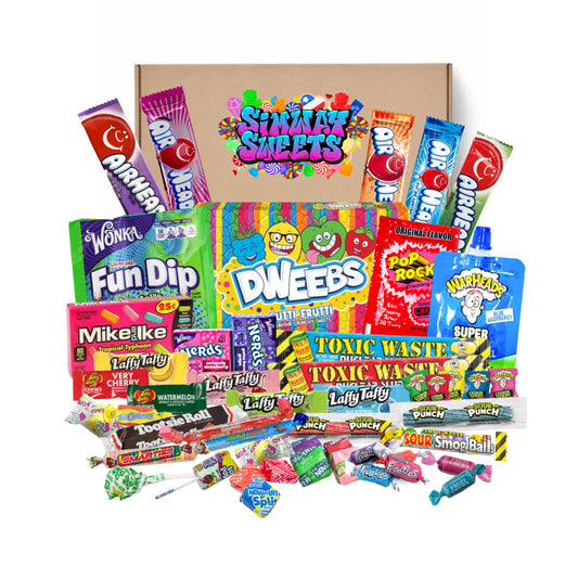 50 piece American Sweet Gift Box With Dweebs Tutti Frutti Theatre Box