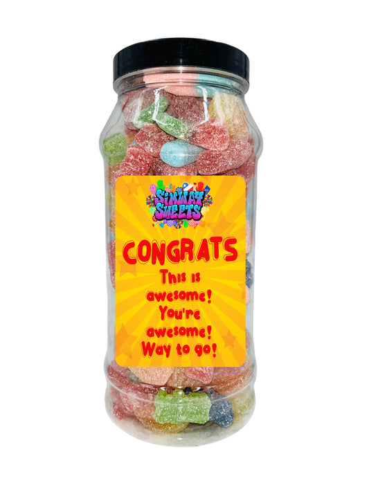 Simway Sweets Congratulations Gift Sweet Jar - Pick Your Mix!