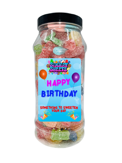 Simway Sweets 'Happy Birthday' Gift Sweet Jar - Pick Your Mix!