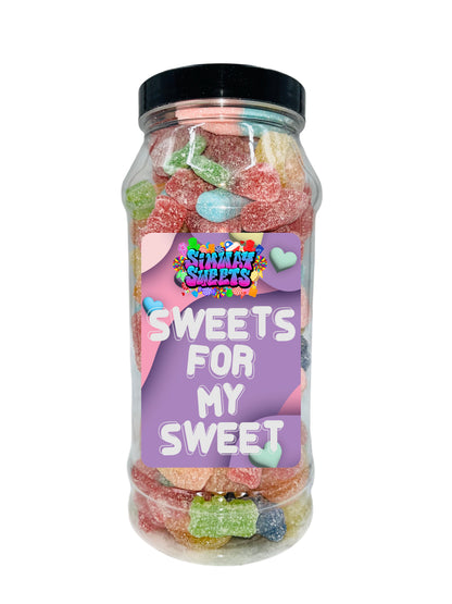 Simway Sweets Cute Couple Girlfriend Boyfriend 'For My Sweet' Gift Sweet Jar - Pick Your Mix!