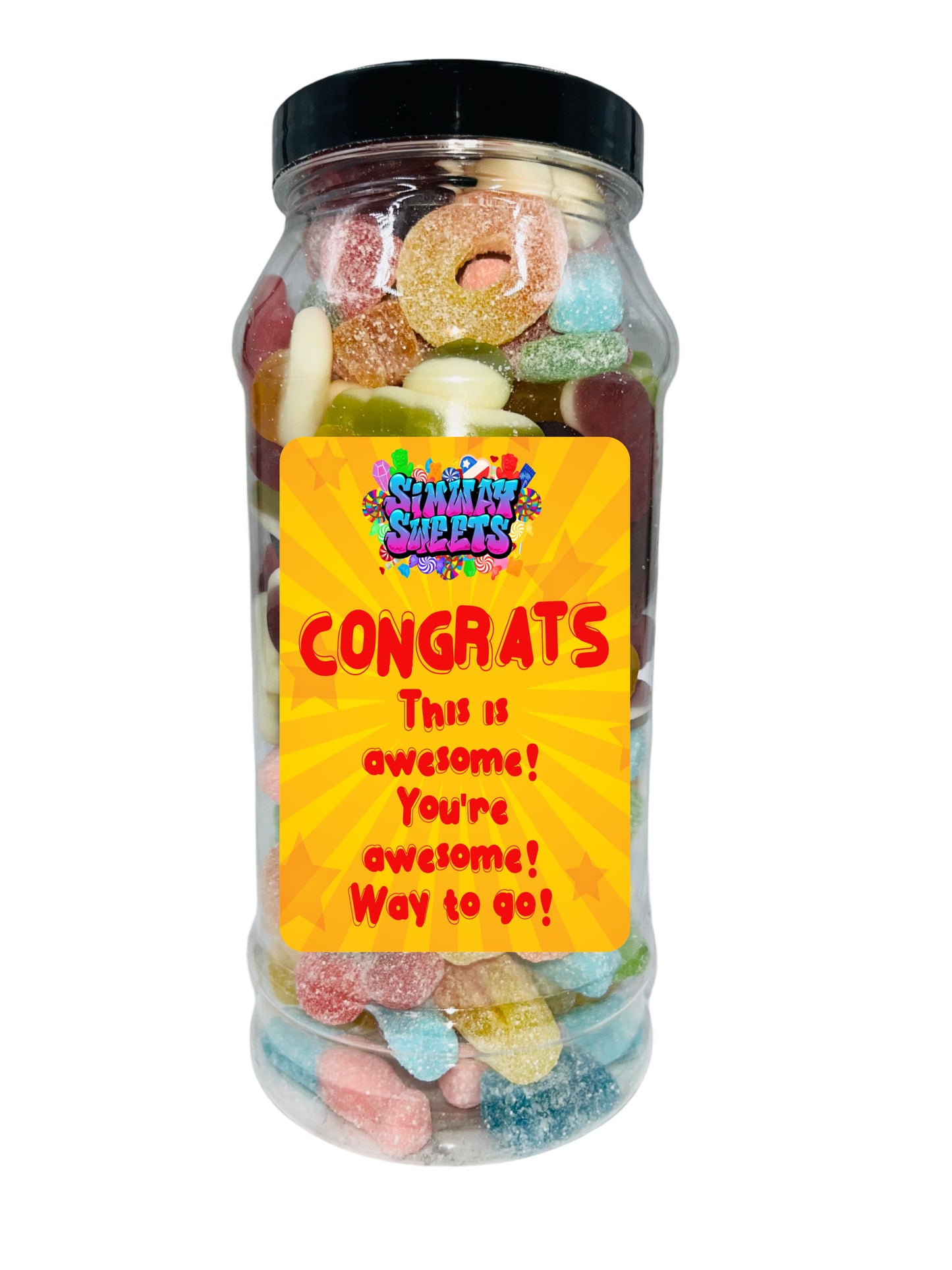 Simway Sweets Congratulations Gift Sweet Jar - Pick Your Mix!