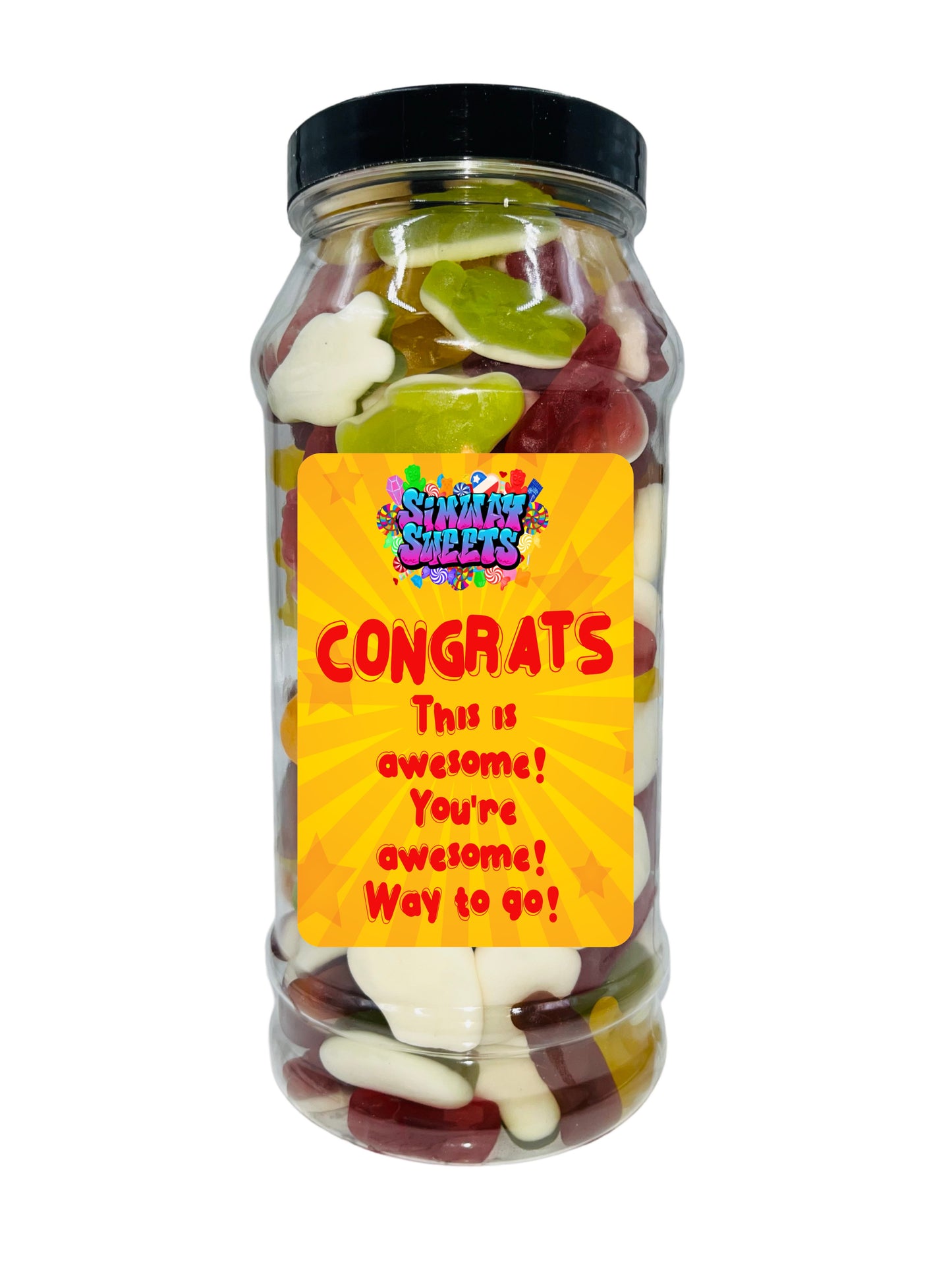 Simway Sweets Congratulations Gift Sweet Jar - Pick Your Mix!