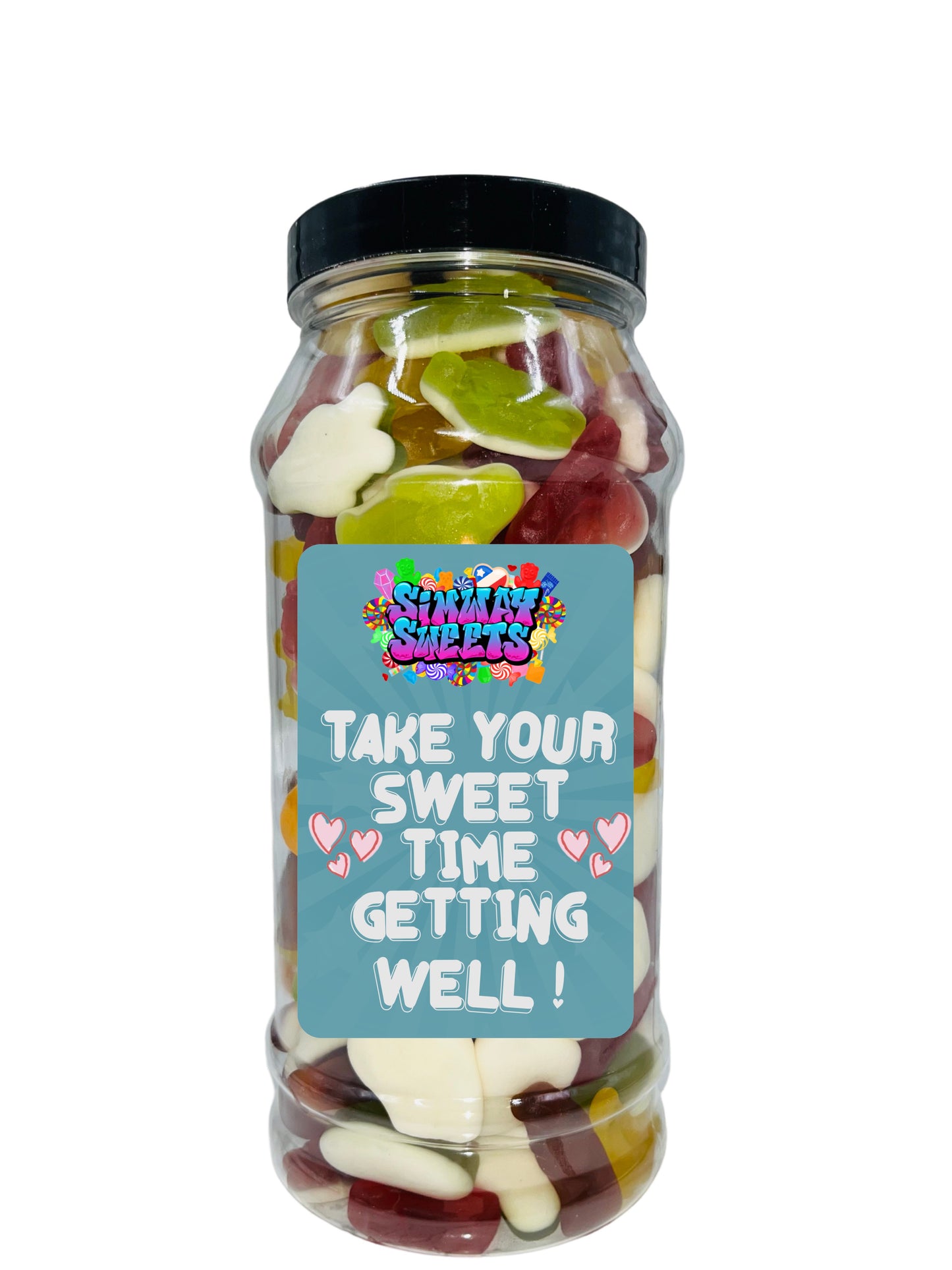 Simway Sweets 'Get Well Soon' Mix Sweet Gift Candy Jar - Pick Your Mix!