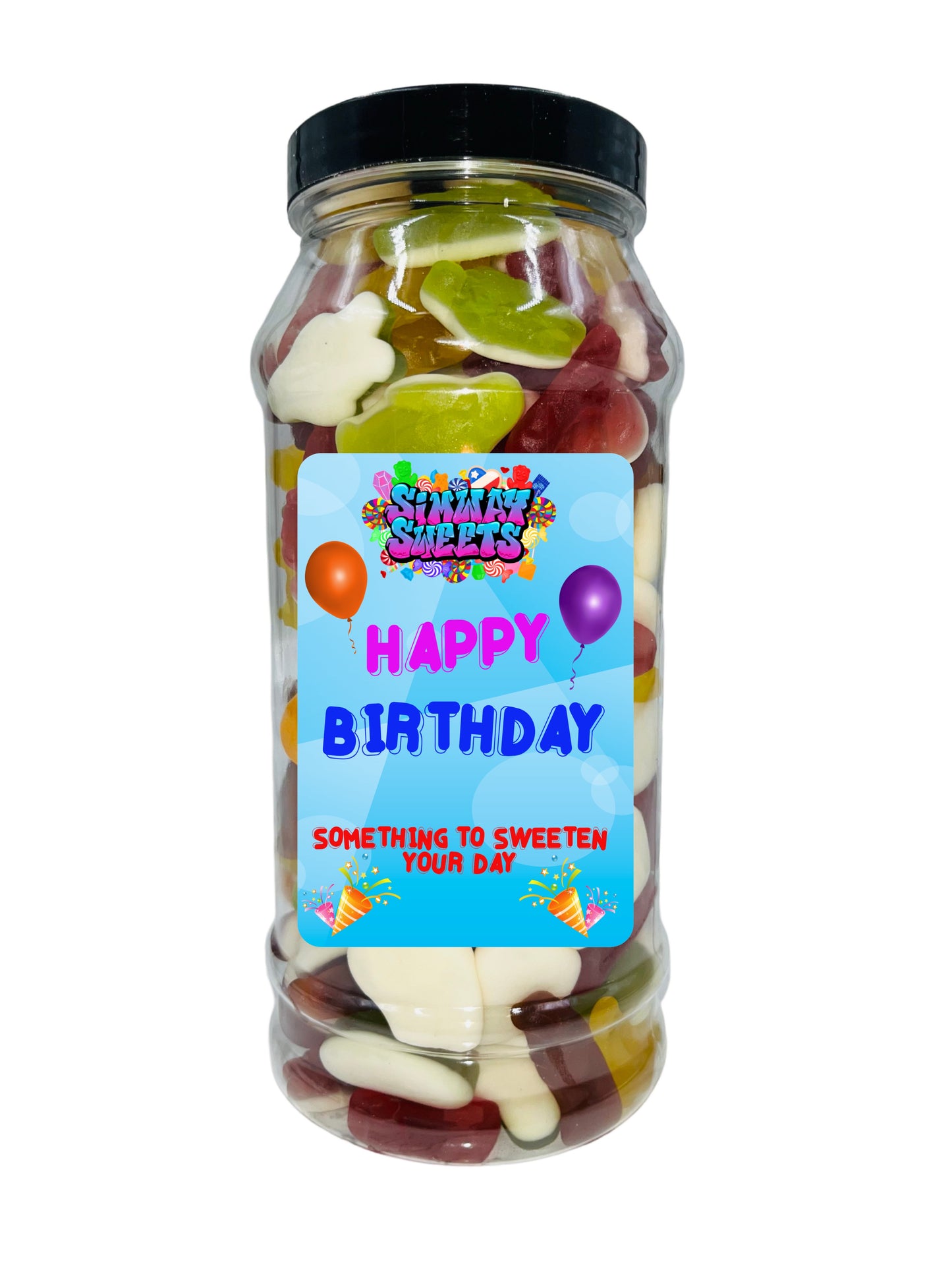 Simway Sweets 'Happy Birthday' Gift Sweet Jar - Pick Your Mix!