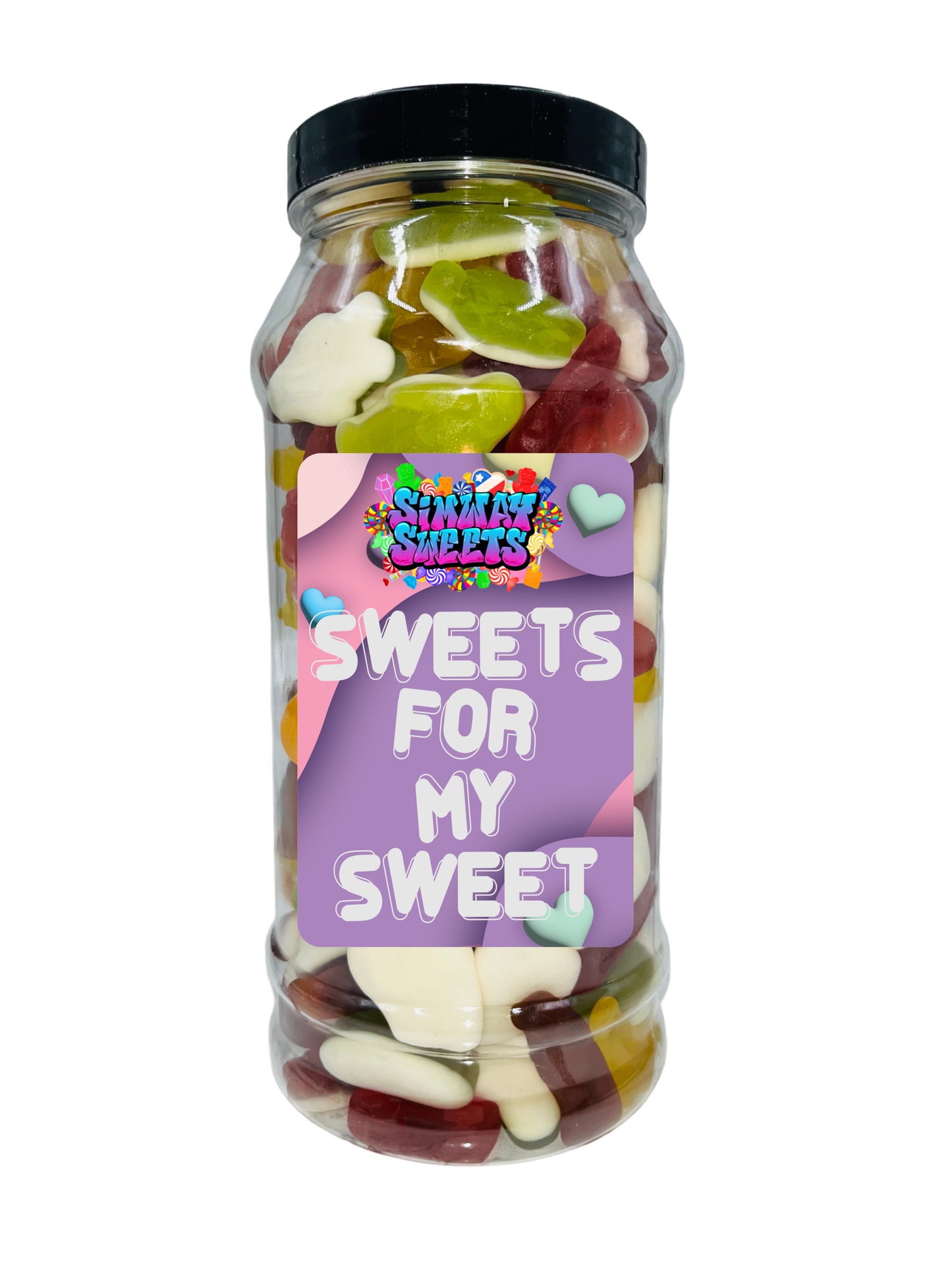 Simway Sweets Cute Couple Girlfriend Boyfriend 'For My Sweet' Gift Sweet Jar - Pick Your Mix!