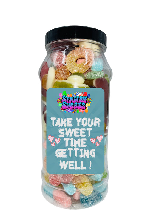 Simway Sweets 'Get Well Soon' Mix Sweet Gift Candy Jar - Pick Your Mix!