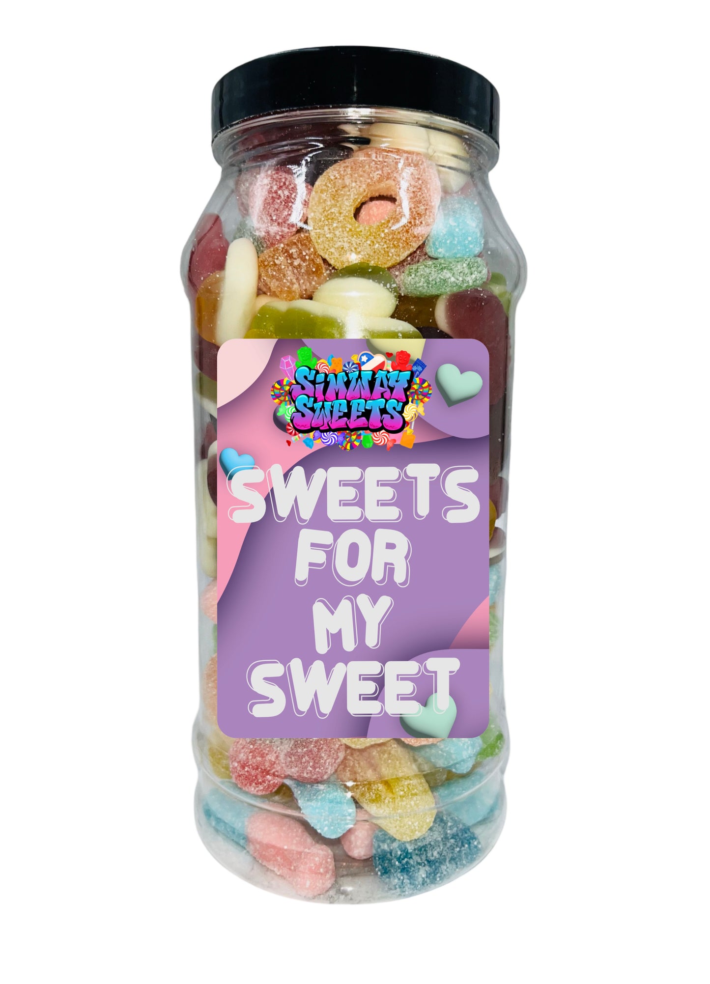 Simway Sweets Cute Couple Girlfriend Boyfriend 'For My Sweet' Gift Sweet Jar - Pick Your Mix!